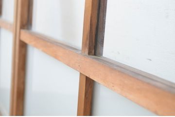 アンティーク建具　レトロな空間を引き立たせるガラス窓2枚セット(ガラス戸、引き戸)(R-063735)