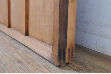 アンティーク建具　レトロな空間を引き立たせるガラス窓2枚セット(ガラス戸、引き戸)(R-063735)