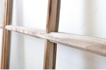アンティーク建具　木のぬくもり感じる色味が魅力のガラス戸3枚セット(引き戸)(R-063736)