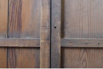 アンティーク建具　木のぬくもり感じる色味が魅力のガラス戸3枚セット(引き戸)(R-063736)