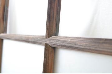 アンティーク建具　木のぬくもり感じる色味が魅力のガラス戸2枚セット(引き戸)(R-063737)