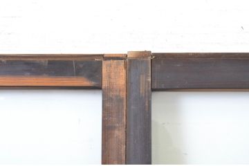アンティーク建具　木のぬくもり感じる色味が魅力のガラス戸2枚セット(引き戸)(R-063737)