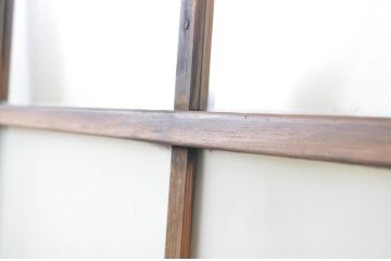 アンティーク建具　木のぬくもり感じる色味が魅力のガラス戸2枚セット(引き戸)(R-063737)