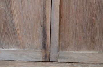 アンティーク建具　経年を感じる風合いが魅力のガラス戸2枚セット(引き戸)(R-063738)