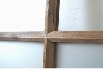 アンティーク建具　経年を感じる風合いが魅力のガラス戸2枚セット(引き戸)(R-063738)