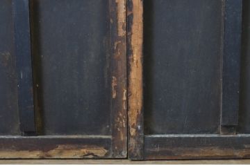 アンティーク建具　経年を感じる風合いが魅力のガラス戸2枚セット(引き戸)(R-063738)