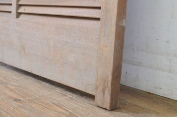 アンティーク建具　木の温もりを感じるルーバー窓1枚(引き戸、雨戸、ジャロジー窓、木製)(R-063741)