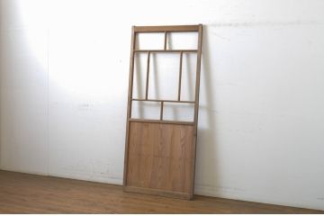 アンティーク建具　大正ロマン　どこか懐かしい雰囲気漂うガラス戸1枚(引き戸)(R-063742)