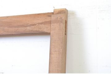 アンティーク建具　大正ロマン　どこか懐かしい雰囲気漂うガラス戸1枚(引き戸)(R-063742)