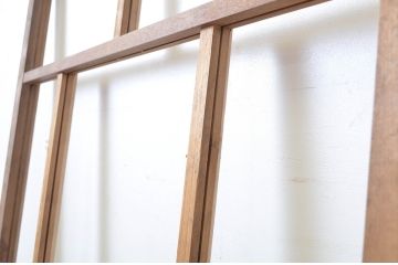 アンティーク建具　大正ロマン　どこか懐かしい雰囲気漂うガラス戸1枚(引き戸)(R-063742)