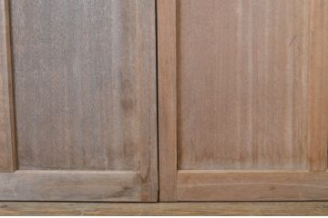 アンティーク建具　木のぬくもり感じる色合いが魅力のガラス戸2枚セット(引き戸)(R-063743)