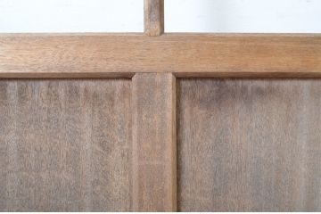 アンティーク建具　木のぬくもり感じる色合いが魅力のガラス戸2枚セット(引き戸)(R-063743)