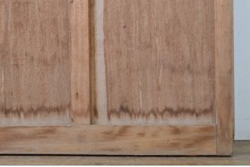 アンティーク建具　木のぬくもり感じる色合いが魅力のガラス戸2枚セット(引き戸)(R-063743)