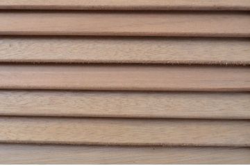 アンティーク建具　木の温もりを感じるルーバー戸3枚セット(ルーバー引き戸、窓、雨戸、木製)(R-063744)