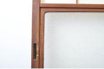アンティーク建具　落ち着きのある和を演出する障子戸2枚セット(引き戸、ガラス帯戸)(R-063747)