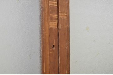 アンティーク建具　落ち着きのある和を演出する障子戸2枚セット(引き戸、ガラス帯戸)(R-063747)