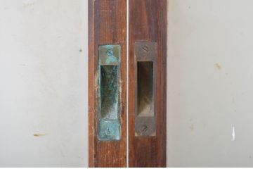 アンティーク建具　大正ロマン溢れるお洒落なガラス戸4枚セット(引き戸)(R-063748)