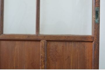 アンティーク建具　大正ロマン溢れるお洒落なガラス戸4枚セット(引き戸)(R-063748)