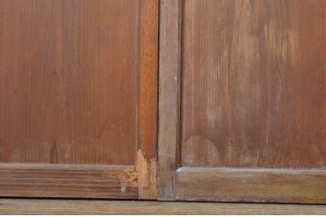 アンティーク建具　大正ロマン溢れるお洒落なガラス戸4枚セット(引き戸)(R-063748)