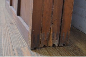 アンティーク建具　大正ロマン溢れるお洒落なガラス戸4枚セット(引き戸)(R-063748)