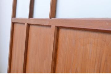アンティーク建具　大正ロマン溢れるお洒落なガラス戸2枚セット(引き戸)(R-063749)