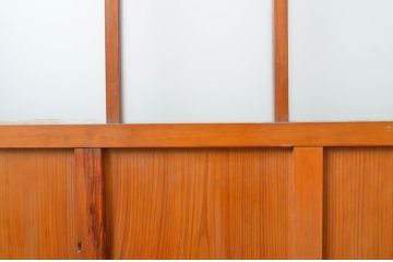 アンティーク建具　大正ロマン溢れるお洒落なガラス戸2枚セット(引き戸)(R-063749)
