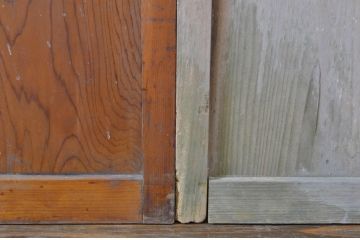 アンティーク建具　大正ロマン溢れるお洒落なガラス戸4枚セット(引き戸)(R-063750)