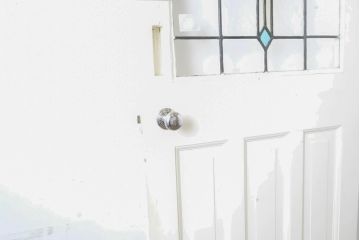 アンティーク建具　イギリスアンティーク　ステンドグラスがおしゃれなドア1枚(木製扉、ガラス扉、玄関ドア)(R-063753)