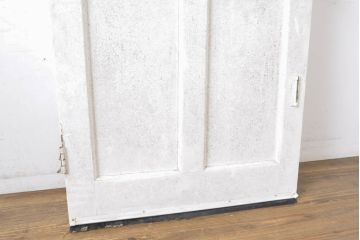 アンティーク建具　イギリスアンティーク　アールデコデザイン　ステンドグラスのデザインがいいね!　個性が光る木製ドア1枚(木製扉、玄関ドア)(R-063757)