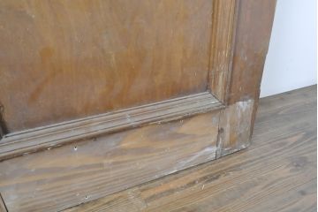 アンティーク建具　イギリスアンティーク　パイン材　異国の雰囲気がおしゃれなステンドグラスドア1枚(木製扉、玄関戸、玄関ドア)(R-063760)