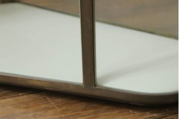 アンティーク家具　コレクションのディスプレイにおすすめ!真鍮枠の小ぶりなガラスケース(ショーケース、飾り棚、陳列棚、店舗什器)(R-063771)