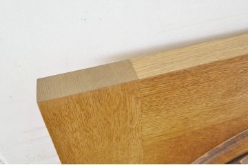 中古　ブランド家具　総ナラ(楢)材　立派な彫刻の高級ドア1枚(オークドア、扉、木製ドア、玄関ドア、建具)(R-063785)