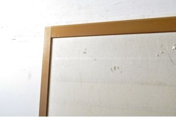 中古　上手物　和の空間づくりにおすすめ!　数寄屋で使われていた猫間障子戸2枚セット(雪見障子戸、建具、引き戸、擦り上げ障子戸、擦上障子戸、ガラス戸)(R-063790)