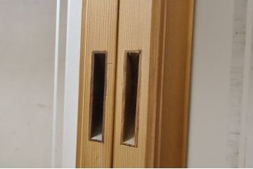 中古　上手物　和の空間づくりにおすすめ!　数寄屋で使われていた幅狭猫間障子戸4枚セット(雪見障子戸、建具、引き戸、擦り上げ障子戸、擦上障子戸、ガラス戸)(R-063791)
