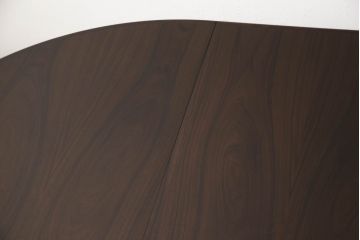 デンマークビンテージ　Skovmand & Andersen(スコブマント&アンダーセン) 社　ローズウッド材　落ち着いた雰囲気がシックな空間づくりにぴったり!ガラス天板付きエクステンションテーブル(ダイニングテーブル、2人掛け、4人掛け、6人掛け、食卓、ラウンドテーブル、丸テーブル、北欧、ヴィンテージ)(R-063800)
