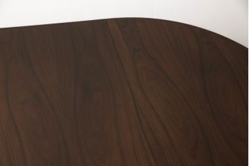 デンマークビンテージ　Skovmand & Andersen(スコブマント&アンダーセン) 社　ローズウッド材　落ち着いた雰囲気がシックな空間づくりにぴったり!ガラス天板付きエクステンションテーブル(ダイニングテーブル、2人掛け、4人掛け、6人掛け、食卓、ラウンドテーブル、丸テーブル、北欧、ヴィンテージ)(R-063800)