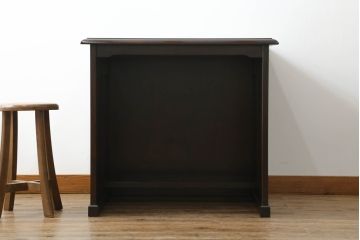 中古　美品　北海道民芸家具　落ち着いた色合いとシンプルなデザインが魅力のサイドデスク(机、サイドテーブル、作業台、在宅用、在宅ワーク)(R-063802)