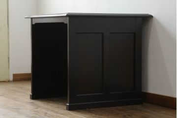 中古　美品　北海道民芸家具　落ち着いた色合いとシンプルなデザインが魅力のサイドデスク(机、サイドテーブル、作業台、在宅用、在宅ワーク)(R-063802)