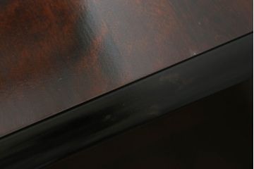 中古　美品　北海道民芸家具　落ち着いた色合いとシンプルなデザインが魅力のサイドデスク(机、サイドテーブル、作業台、在宅用、在宅ワーク)(R-063802)