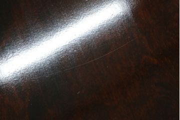 中古　美品　北海道民芸家具　落ち着いた色合いとシンプルなデザインが魅力のサイドデスク(机、サイドテーブル、作業台、在宅用、在宅ワーク)(R-063802)