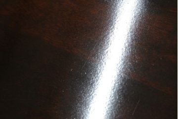 中古　美品　北海道民芸家具　落ち着いた色合いとシンプルなデザインが魅力のサイドデスク(机、サイドテーブル、作業台、在宅用、在宅ワーク)(R-063802)