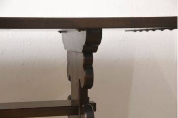 中古　松本民芸家具　特注　脚の透かし彫りが目を引く#14型茶卓(サイドテーブル、コーヒーテーブル)(R-063806)