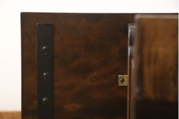 中古　松本民芸家具　特注　脚の透かし彫りが目を引く#14型茶卓(サイドテーブル、コーヒーテーブル)(R-063806)