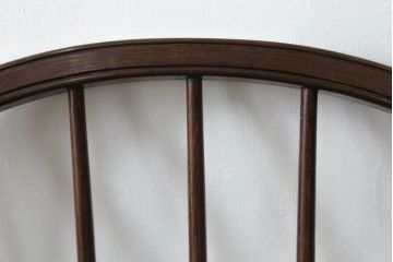 中古　超美品　松本民芸家具　すっきりとしたデザインが魅力のアーチバックアームチェア(椅子、イス、板座チェア、ダイニングチェア、ウインザーチェア、ウィンザーチェア、アームチェア、曲木)(定価約19万円)(R-063808)