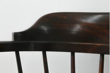 中古　松本民芸家具　#91型　落ち着きのある大人カフェ風インテリアが叶うキャプテンチェア(アームチェア、板座チェア、椅子、ダイニングチェア、イス)(定価約13万円)(R-063809)