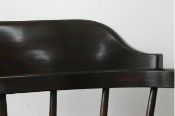 中古　松本民芸家具　#91型　落ち着きのある大人カフェ風インテリアが叶うキャプテンチェア(アームチェア、板座チェア、椅子、ダイニングチェア、イス)(定価約13万円)(R-063809)