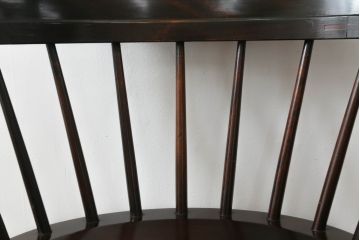 中古　松本民芸家具　#91型　落ち着きのある大人カフェ風インテリアが叶うキャプテンチェア(アームチェア、板座チェア、椅子、ダイニングチェア、イス)(定価約13万円)(R-063809)
