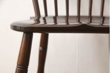 中古　美品　松本民芸家具　シックな佇まいが魅力的な#72型・リーチチェア(ダイニングチェア、ウィンザーチェア、板座チェア、椅子、ウインザーチェア)(R-063810)