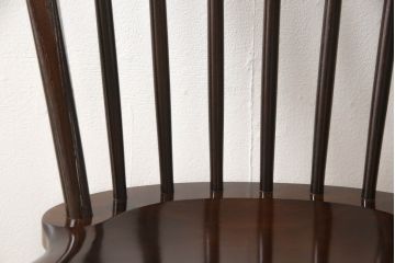 中古　松本民芸家具　シックな佇まいが魅力的な#72型・リーチチェア(ダイニングチェア、ウィンザーチェア、板座チェア、椅子、ウインザーチェア)(R-063811)