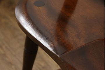中古　美品　松本民芸家具　美しいシルエットが目を引く#85リーチ型アームチェア2脚セット(ダイニングチェア、板座チェア、アームチェア、椅子)(R-063812)